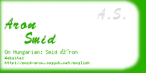 aron smid business card